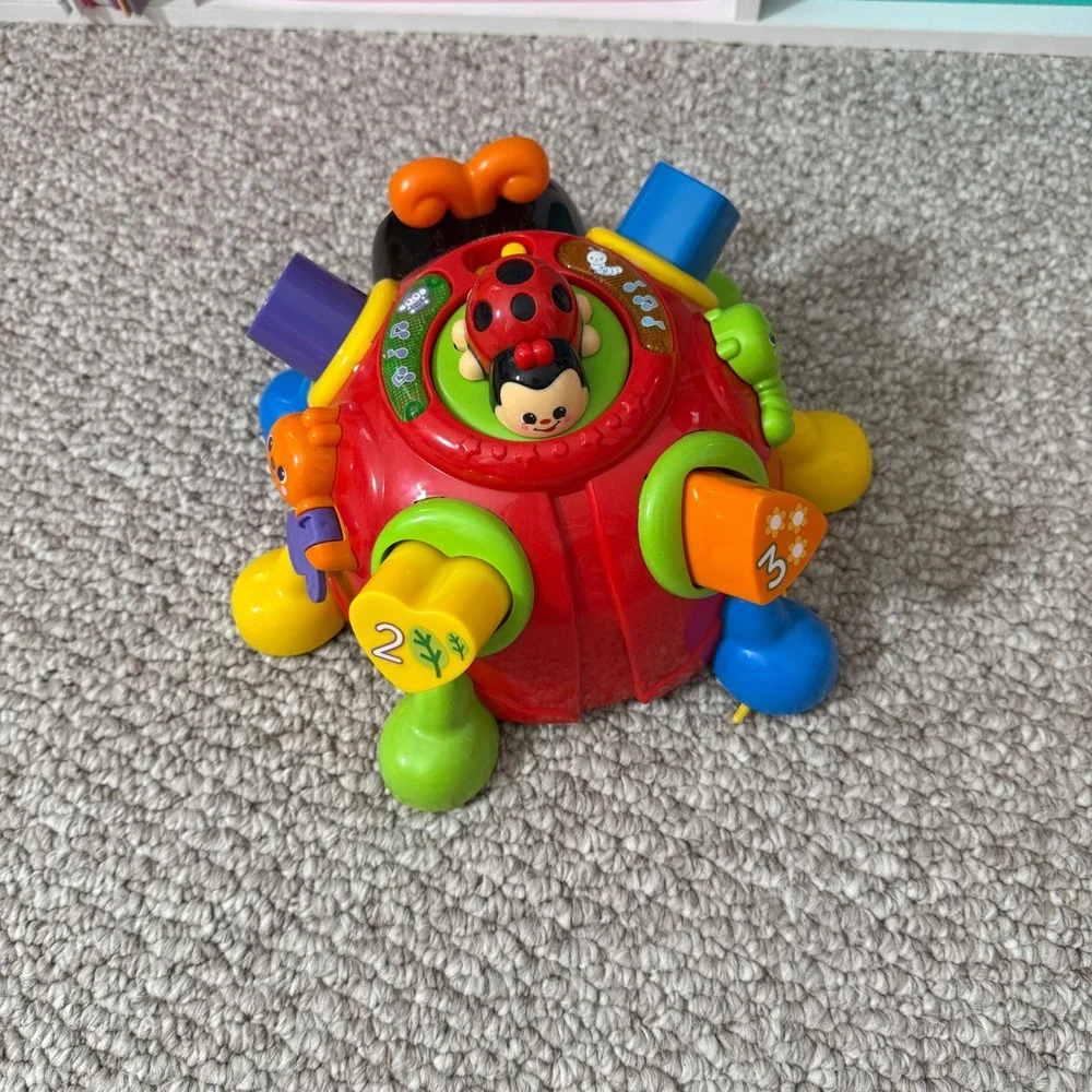 Vtech Crazy Legs Learning Bug Red Shape Sorter Pull Toy Musical Toddler Toy